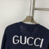 New Gucci Jacquard Knit V-Neck Cardigan Unisex College Style