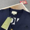 New Gucci Jacquard Knit V-Neck Cardigan Unisex College Style