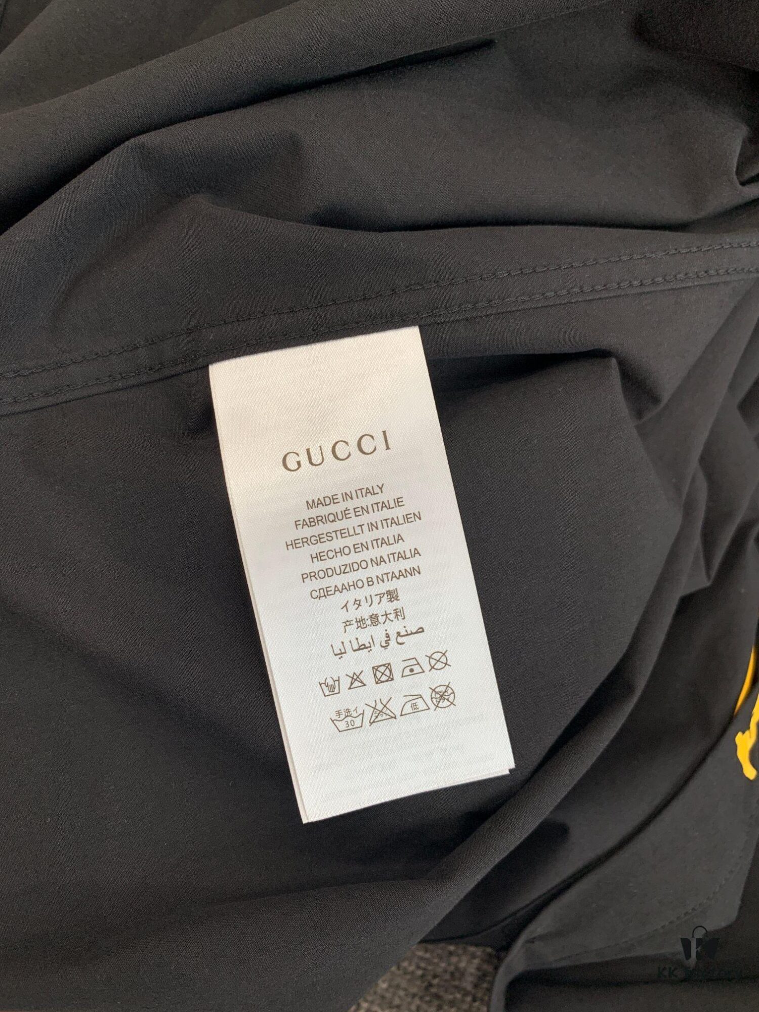 New Gucci Red-Green Double Ring Print Checked Oversized Logo Button Shirt