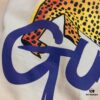 New GUCCI 2024 Leopard Print Letter Short Sleeve T-Shirt in Beige, Paw Design, Unisex Couples Style