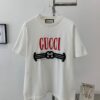 New GUCCI Gucci Arrow Red Logo 2024 Spring and Summer Knitted Short-Sleeve Unisex Top
