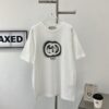 New 2024 Pre-Spring Gucci Double G Graffiti Print Knitted Cotton T-Shirt