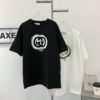 New 2024 Pre-Spring Gucci Double G Graffiti Print Knitted Cotton T-Shirt