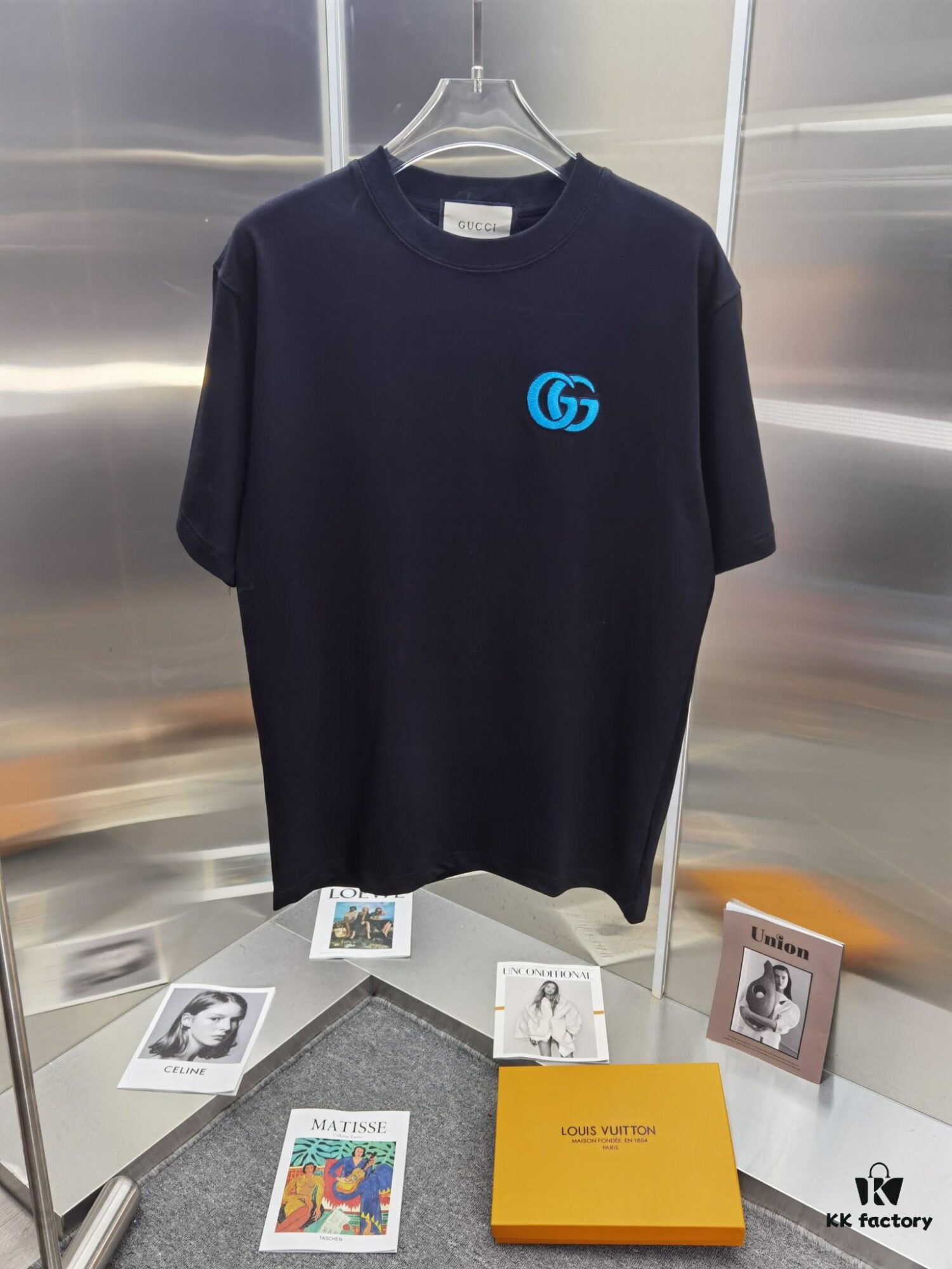 Gucci Embroidered Short Sleeve T-Shirt (Top Quality Version, Distinct from Standard Stock) - Unisex Design