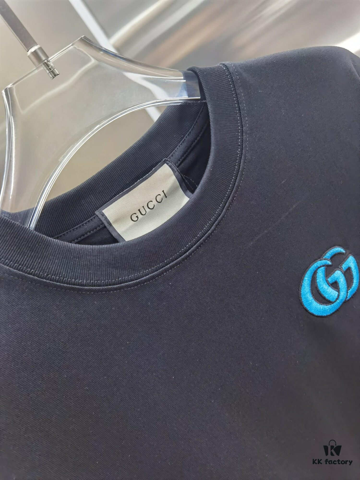 Gucci Embroidered Short Sleeve T-Shirt (Top Quality Version, Distinct from Standard Stock) - Unisex Design