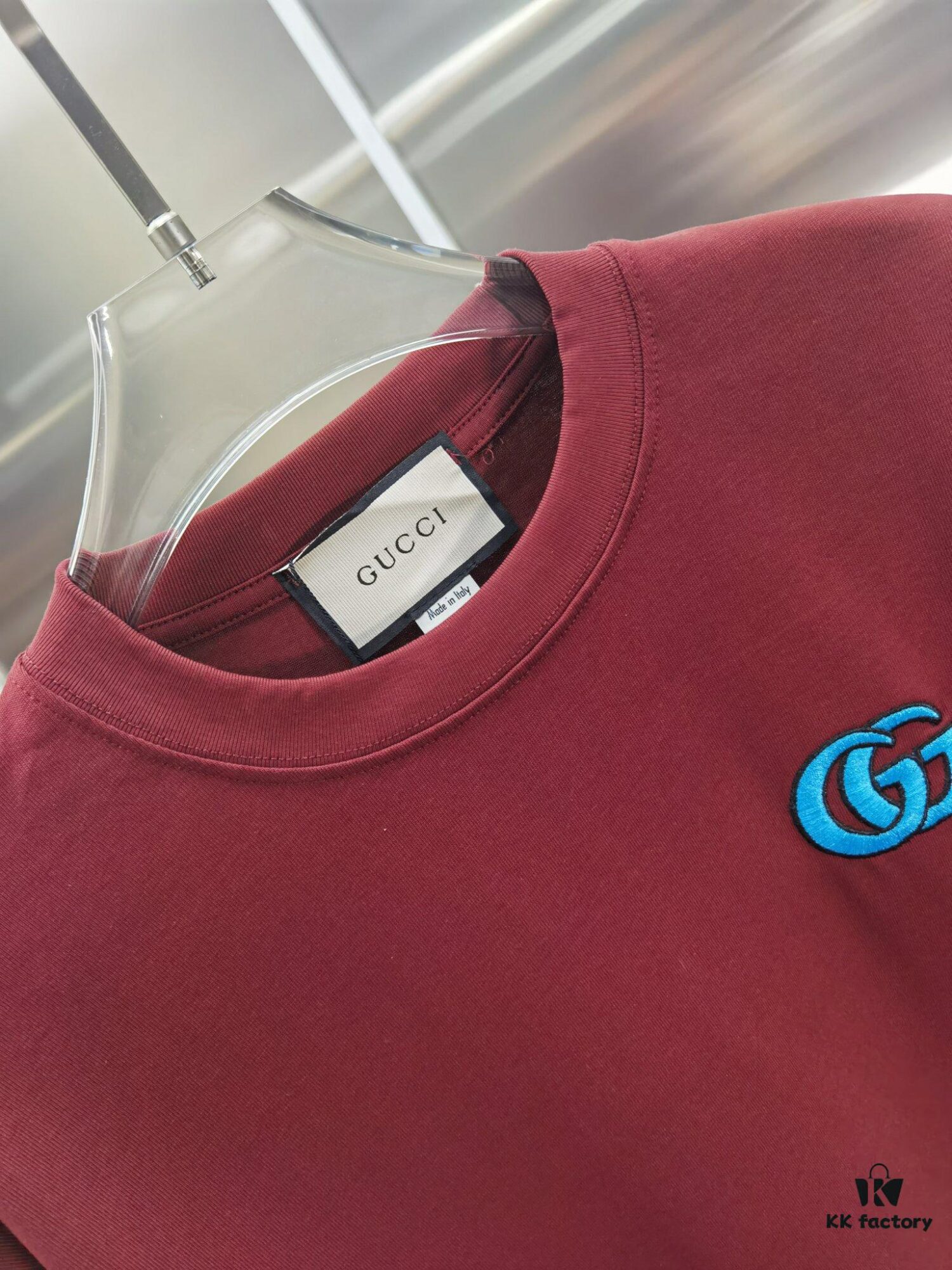 Gucci Embroidered Short Sleeve T-Shirt (Top Quality Version, Different from Standard Stock)