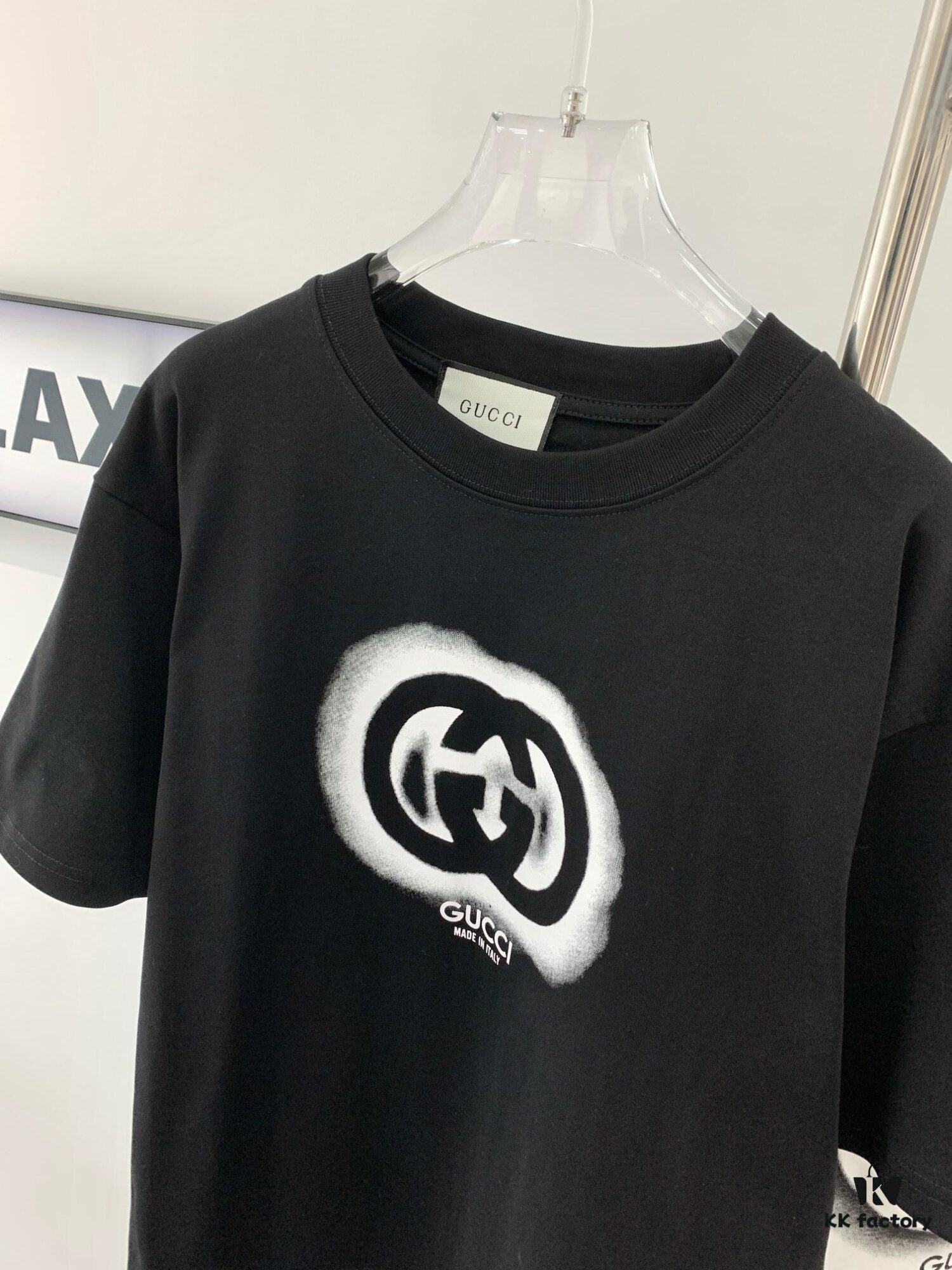 New 2024 Pre-Spring Gucci Double G Graffiti Print Knitted Cotton T-Shirt