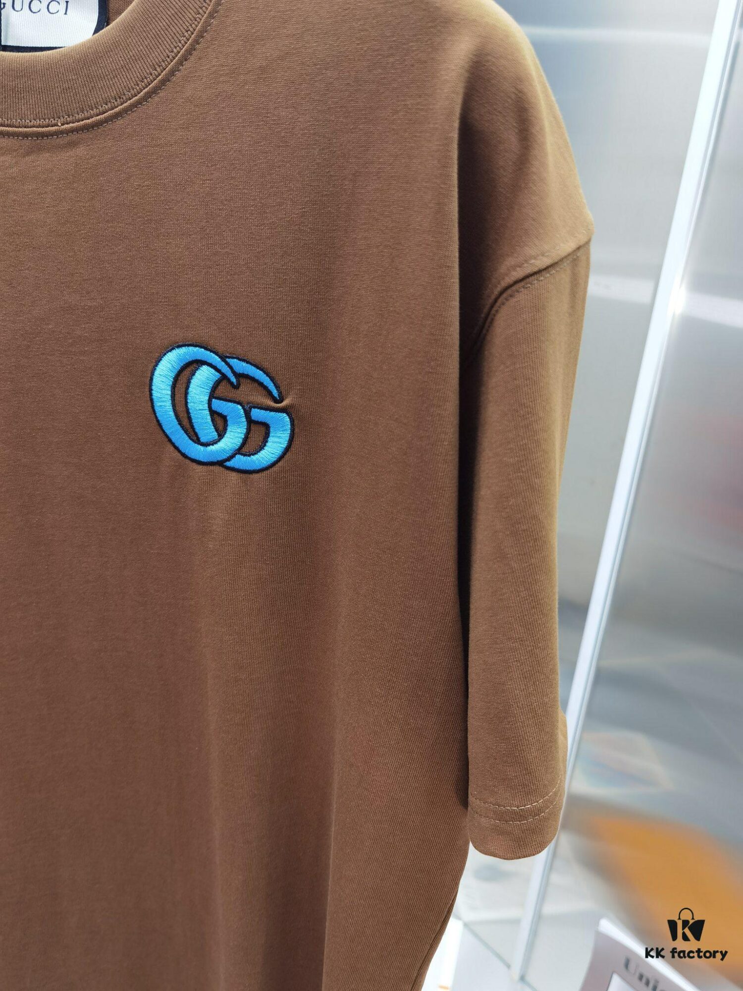 Gucci Embroidered Short Sleeve T-Shirt (Top Quality Version, Different from Standard Stock)