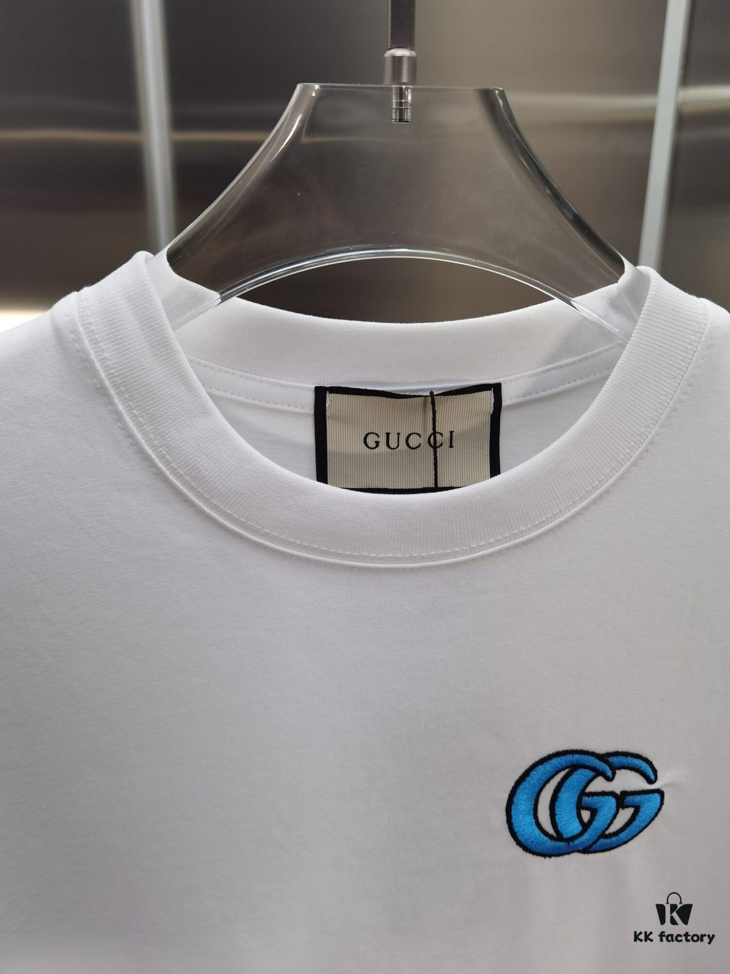 Gucci Embroidered Short Sleeve T-Shirt (Top Quality Version, Different from Standard Stock)