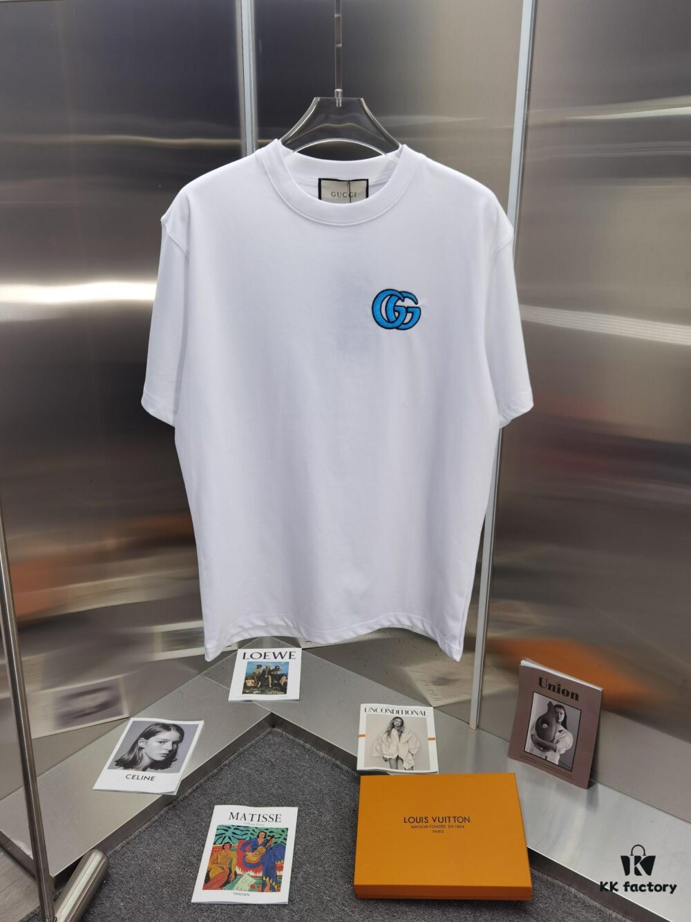 Gucci Embroidered Short Sleeve T-Shirt (Top Quality Version, Different from Standard Stock)