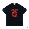 GUCCI New Classic Chest Letter Logo Embroidered Casual Round Neck Short Sleeve T-Shirt