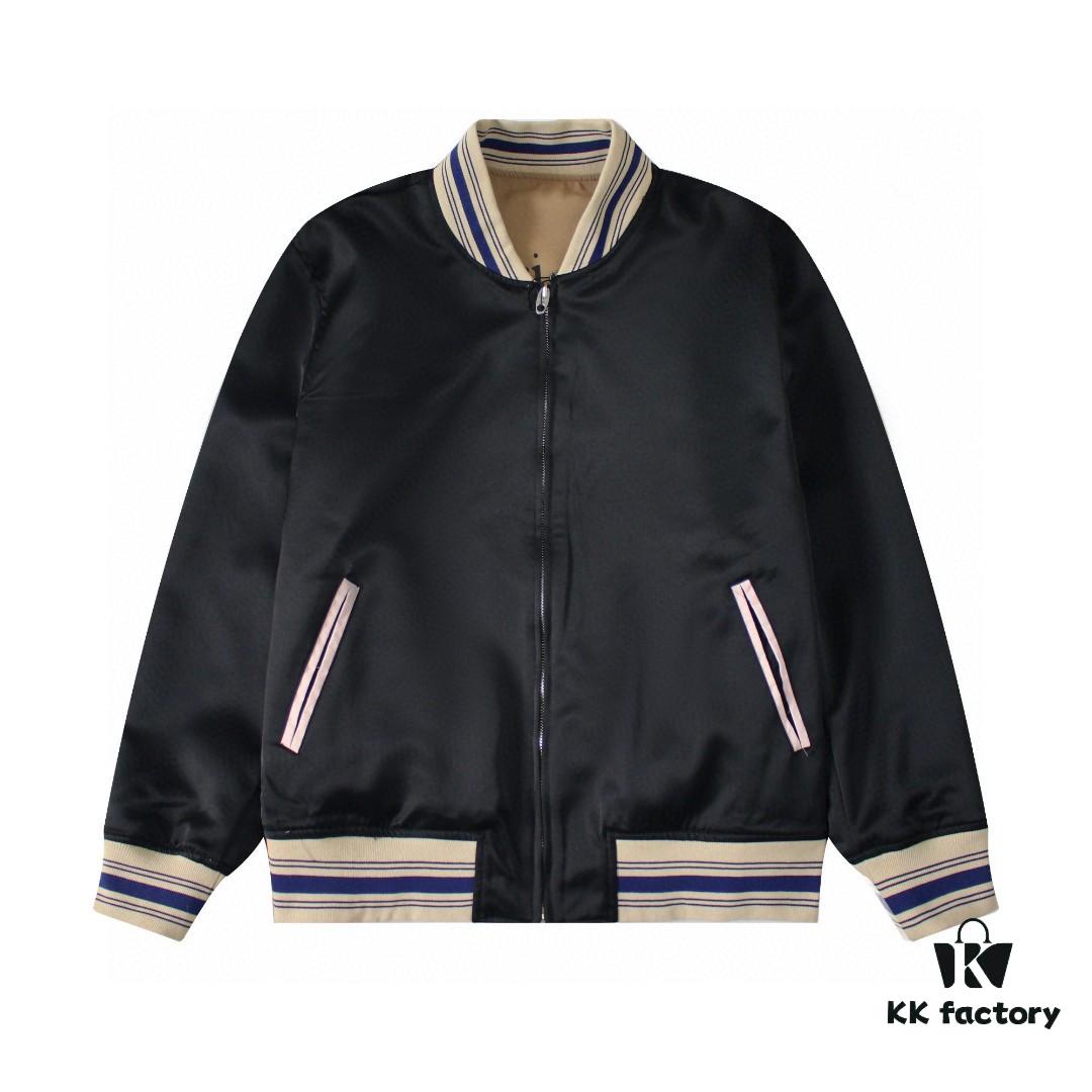 GUCCI Autumn New Unisex Reversible Baseball Jacket