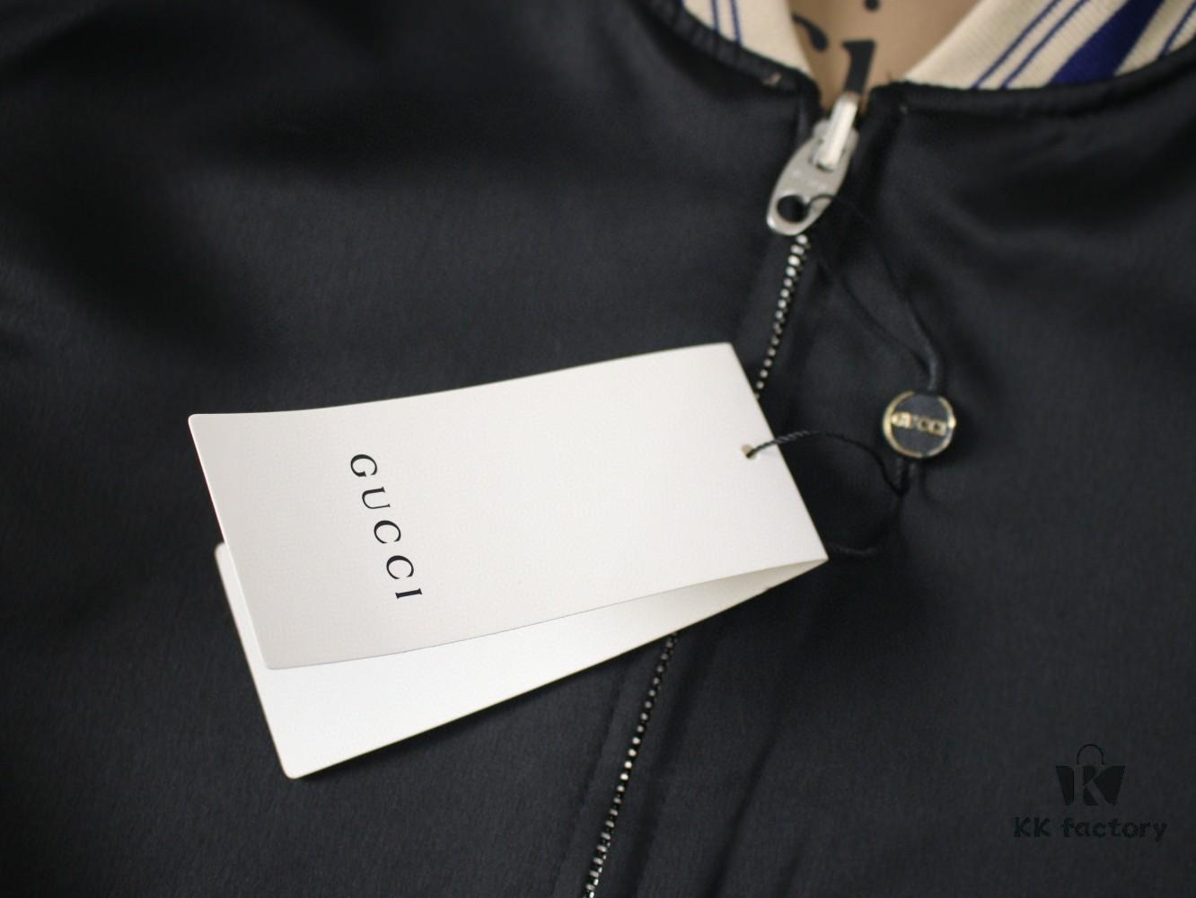 GUCCI Autumn New Unisex Reversible Baseball Jacket