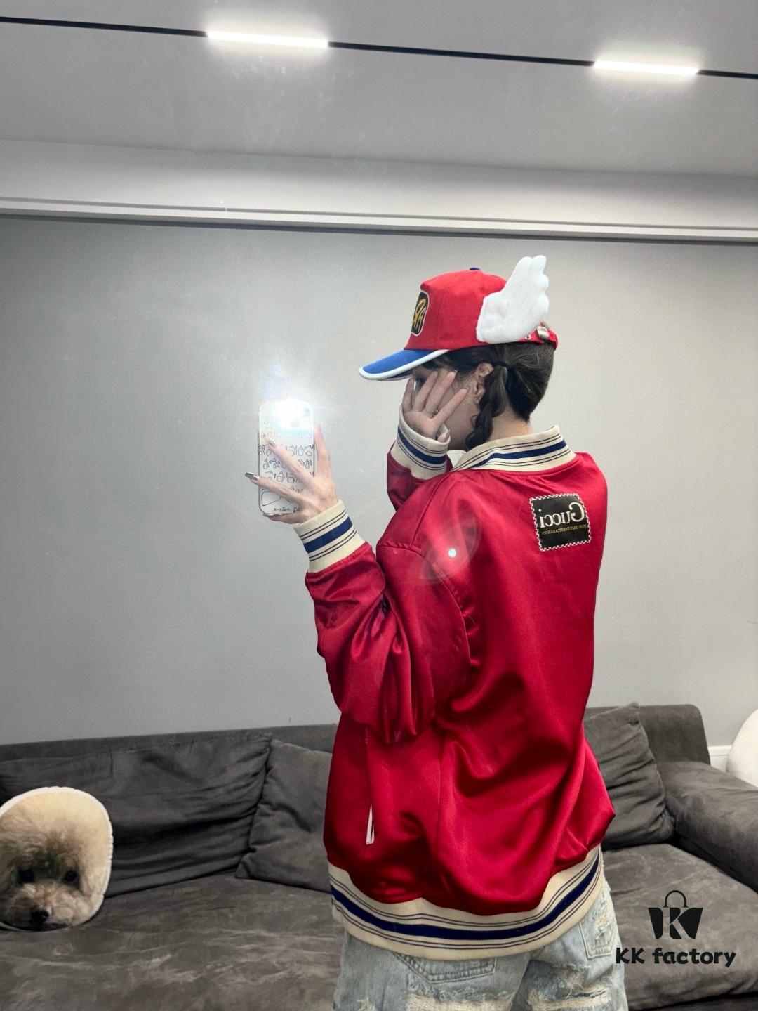 GUCCI Fall New Arrival Reversible Baseball Jacket Unisex Pilot Coat