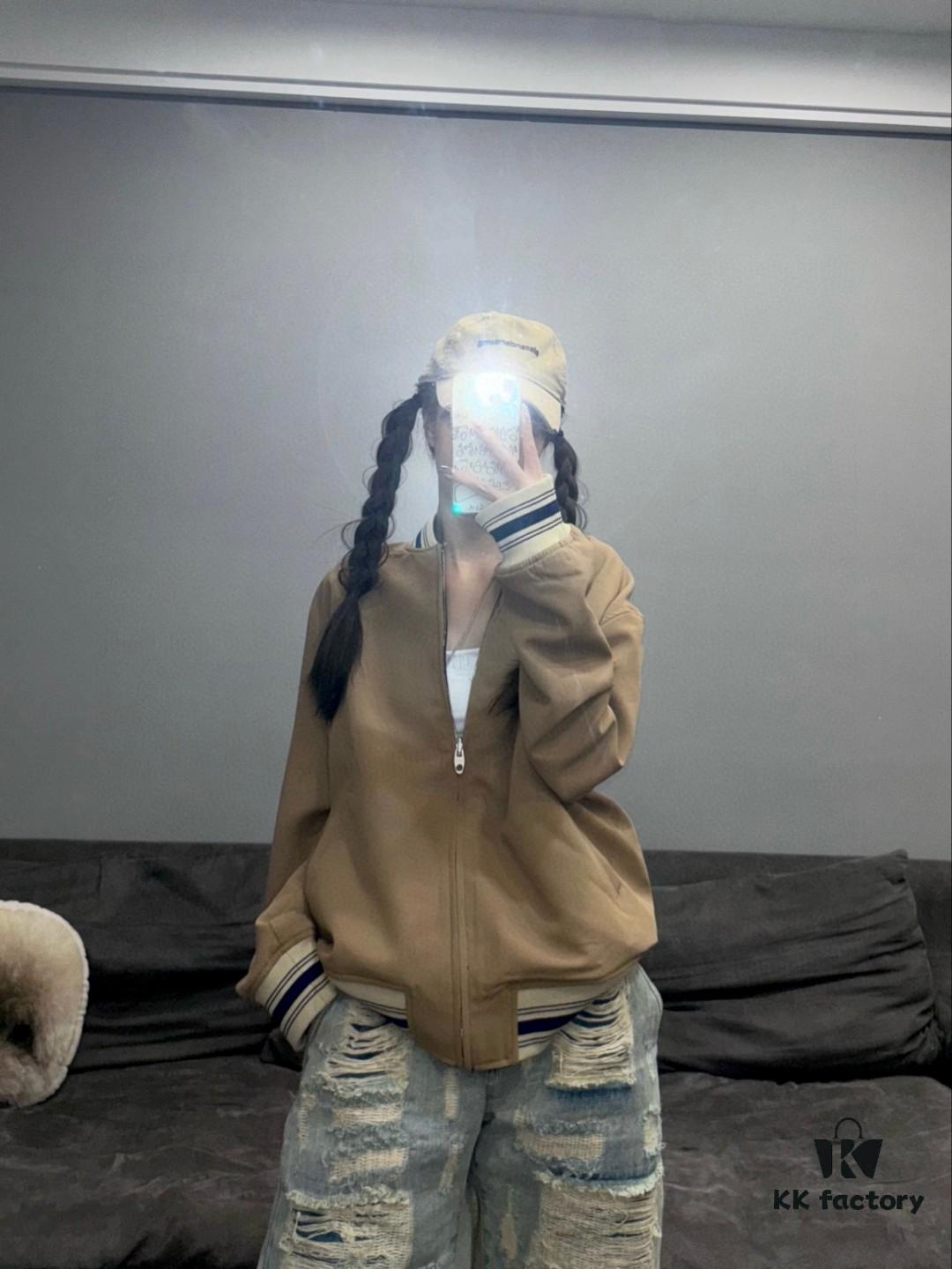 GUCCI Fall New Arrival Reversible Baseball Jacket Unisex Pilot Coat