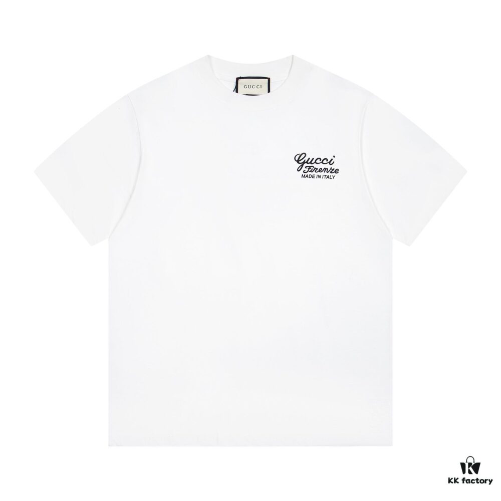 GUCCI 25SS New Arrival Minimalist Logo Print Crew Neck Short Sleeve T-Shirt Unisex