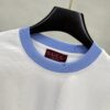 GUCCI 25SS New Arrival Round Neck T-Shirt! Custom GG 3D Embroidery Craftsmanship, Ribbed Blue Trims on Neck and Cuffs for a Youthful Look, Fashionable Color Matching, Stylish and Vibrant Overall Appearance. Made from 260g High-Quality Cotton for Exceptional Comfort and Soft, Premium Texture. Colors: Black, White. European Size: S, M, L, XL (Recommended Size M for Height 175cm / Weight 70kg)