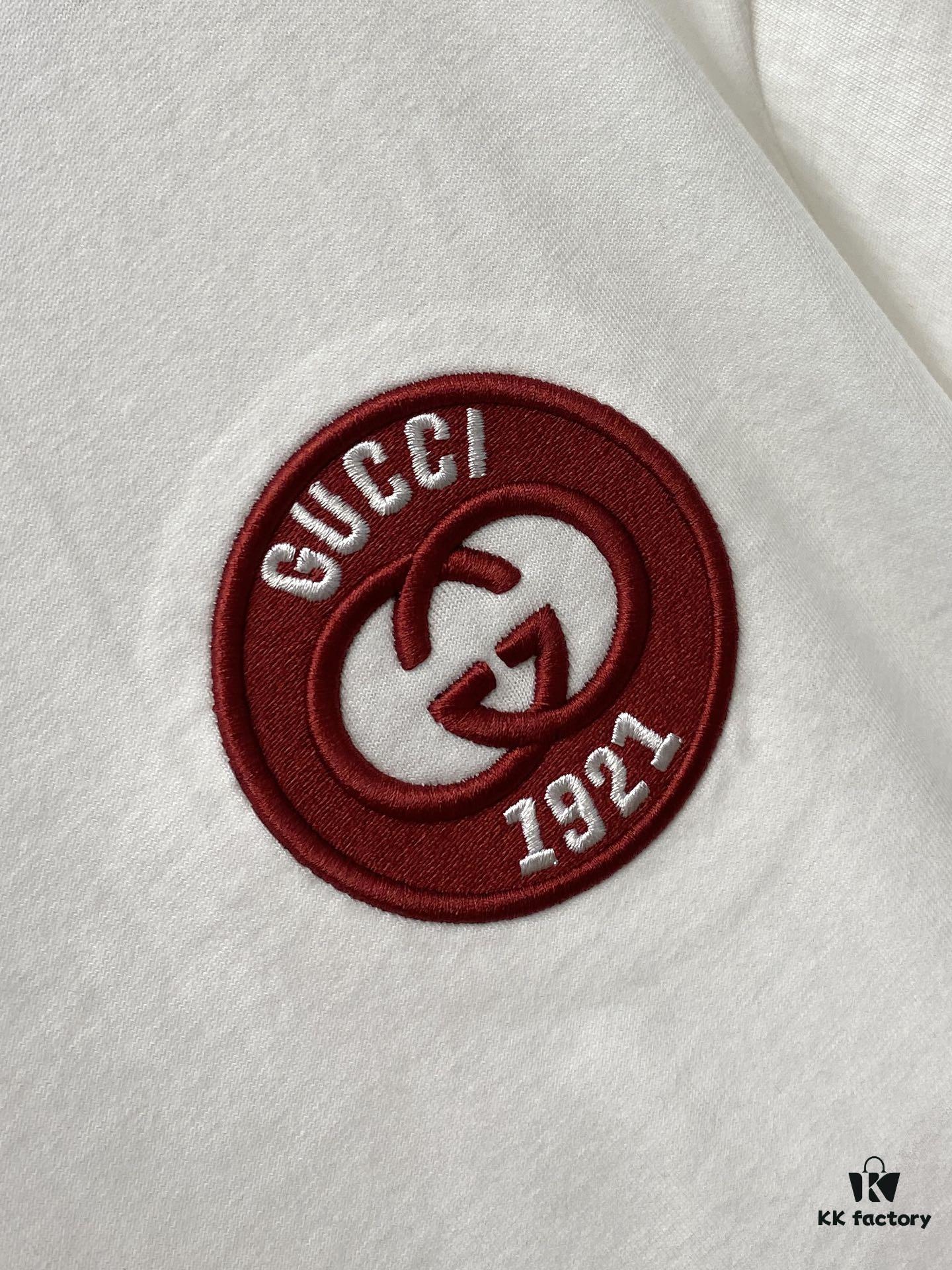 Gucci 2025 Latest Short-Sleeve T-Shirt, Stylish and Handsome with Exquisite Embroidered Logo on Chest, Simple and Versatile Design