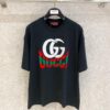 GU Double G Logo Printed Men's Oversized Short Sleeve T-Shirt