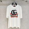 GU Double G Logo Printed Men's Oversized Short Sleeve T-Shirt