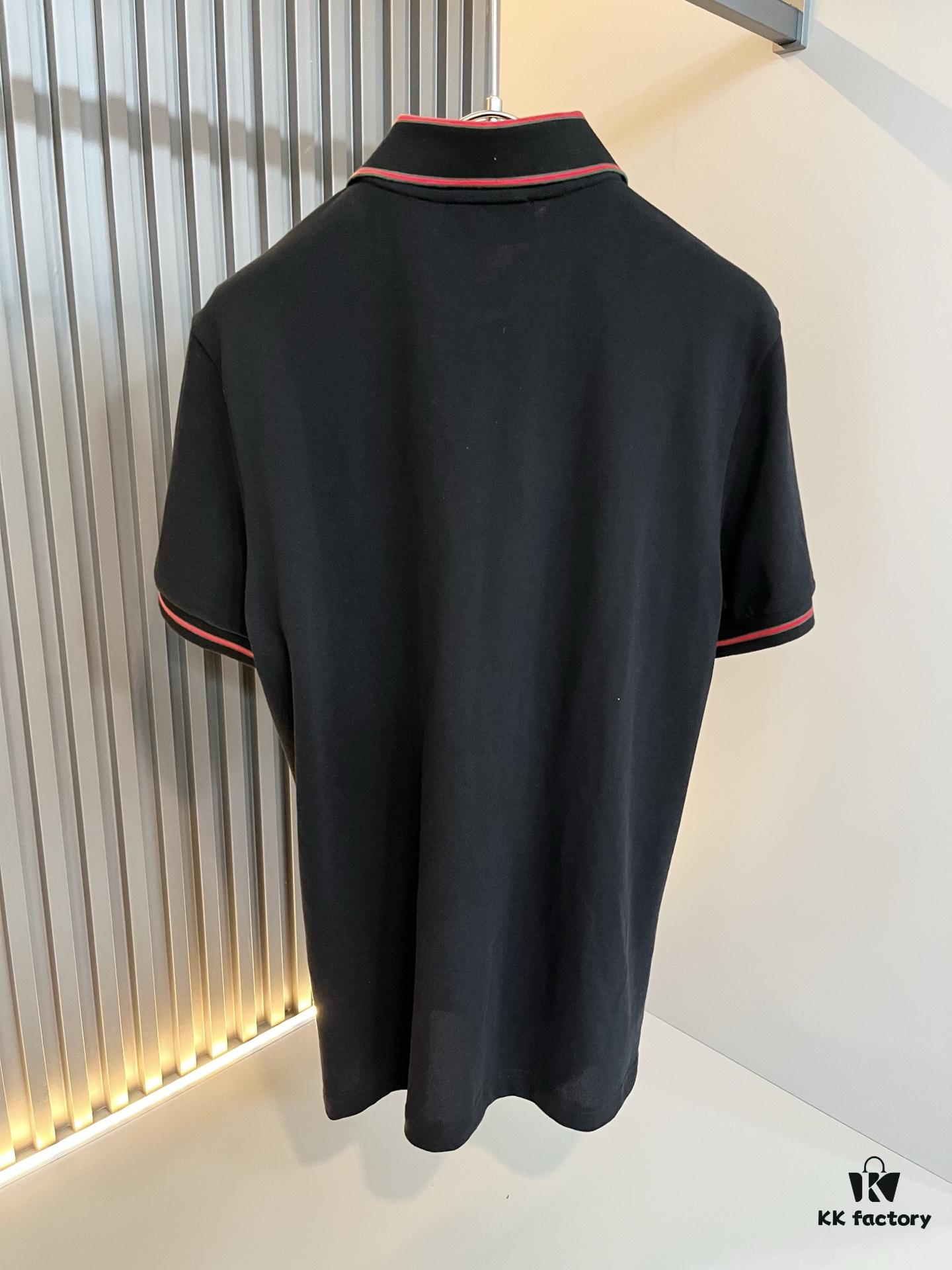 GUC*I GUJIA 2025 Spring/Summer New Short-Sleeve Polo Shirt, Breathable Premium Imported Piqué Cotton Fabric, Logo-Embellished Collar, Trendy and Youthful Unisex Design