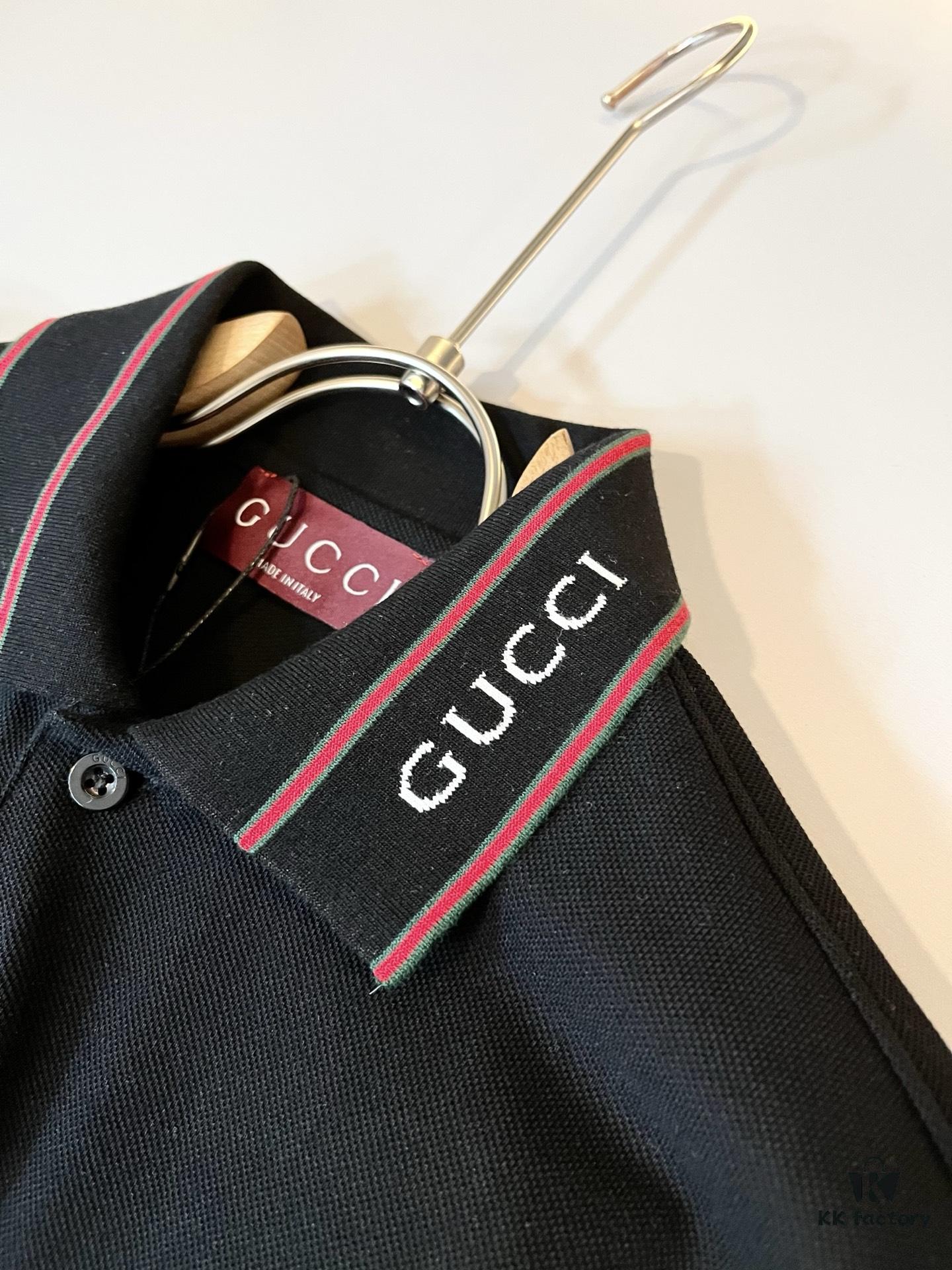 GUC*I GUJIA 2025 Spring/Summer New Short-Sleeve Polo Shirt, Breathable Premium Imported Piqué Cotton Fabric, Logo-Embellished Collar, Trendy and Youthful Unisex Design