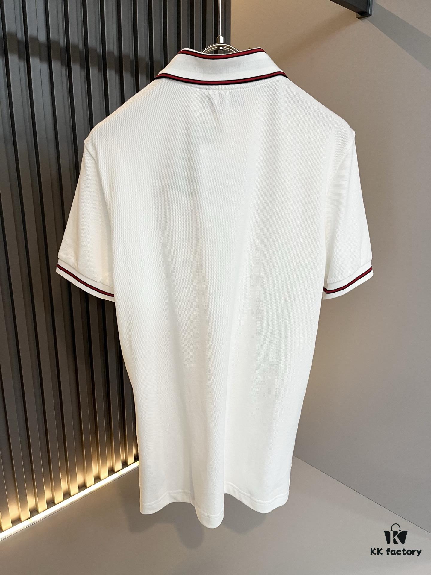 GUC*I GUJIA 2025 Spring/Summer New Short-Sleeve Polo Shirt, Exclusive Release via Trading Company Channel, Synchronized with Official Website Launch! G Brand Spring/Summer Collection Couples' Style Now Available with Knitted Logo on Collar