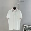 GUCCI 2025 SS Piqué Cotton Short-Sleeve Polo Shirt with Embroidered Logo, Contrasting Jacquard Rib Collar and Custom Laser Mother-of-Pearl Buttons