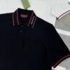 GUCCI 2025 SS Piqué Cotton Short-Sleeve Polo Shirt with Embroidered Logo, Contrasting Jacquard Rib Collar and Custom Laser Mother-of-Pearl Buttons
