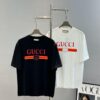 Gucci Unisex Ancora Red Logo Round Neck T-Shirt