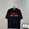 Gucci Unisex Ancora Red Logo Round Neck T-Shirt
