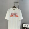 Gucci Unisex Ancora Red Logo Round Neck T-Shirt