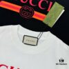 Gucci Unisex Ancora Red Logo Round Neck T-Shirt