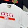 Gucci Unisex Ancora Red Logo Round Neck T-Shirt