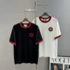 GUCC*25s New Arrival Streetwear T-Shirt, Unisex Design, This Season's Must-Have Style in Gucci's Trend Color – Burgundy Accents on Collar and Cuffs Matching Logo, 3D Embroidered Chest Logo with Unique Visual Impact, Premium 260g Pure Cotton Fabric for Soft, Comfortable, and Structured Fit, Full Branding Details Included. Colors: Black, White. European Size: S–XL (Recommended Size M for Height 175cm / Weight 72.5kg)