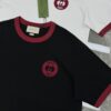 GUCC*25s New Arrival Streetwear T-Shirt, Unisex Design, This Season's Must-Have Style in Gucci's Trend Color – Burgundy Accents on Collar and Cuffs Matching Logo, 3D Embroidered Chest Logo with Unique Visual Impact, Premium 260g Pure Cotton Fabric for Soft, Comfortable, and Structured Fit, Full Branding Details Included. Colors: Black, White. European Size: S–XL (Recommended Size M for Height 175cm / Weight 72.5kg)