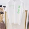 Gucci 2025FW Spring-Summer Oversized Cotton Knit T-Shirt with Gucci Logo Print and Surfer Graphic, Heavyweight Short-Sleeve Tee