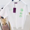 Gucci 2025FW Spring-Summer Oversized Cotton Knit T-Shirt with Gucci Logo Print and Surfer Graphic, Heavyweight Short-Sleeve Tee