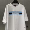 Gucc 225 Spring/Summer New Arrival Letter Print Short Sleeve T-Shirt with Dual Process of Printing and Embroidery
