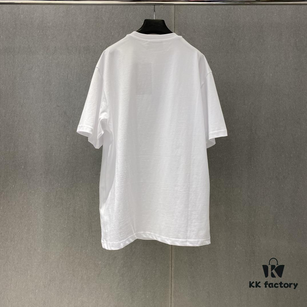 Gucc 225 Spring/Summer New Arrival Letter Print Short Sleeve T-Shirt with Dual Process of Printing and Embroidery