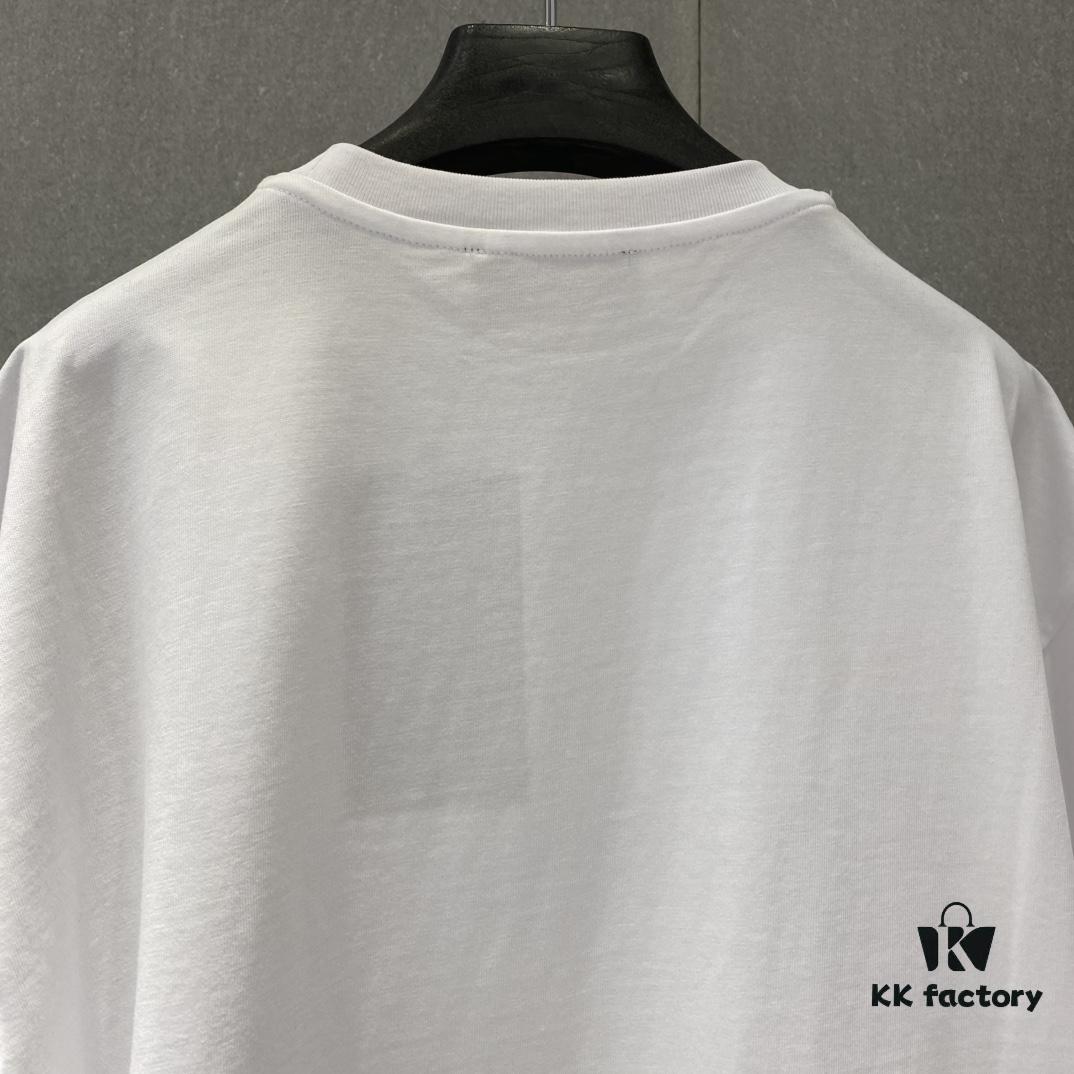 Gucc 225 Spring/Summer New Arrival Letter Print Short Sleeve T-Shirt with Dual Process of Printing and Embroidery