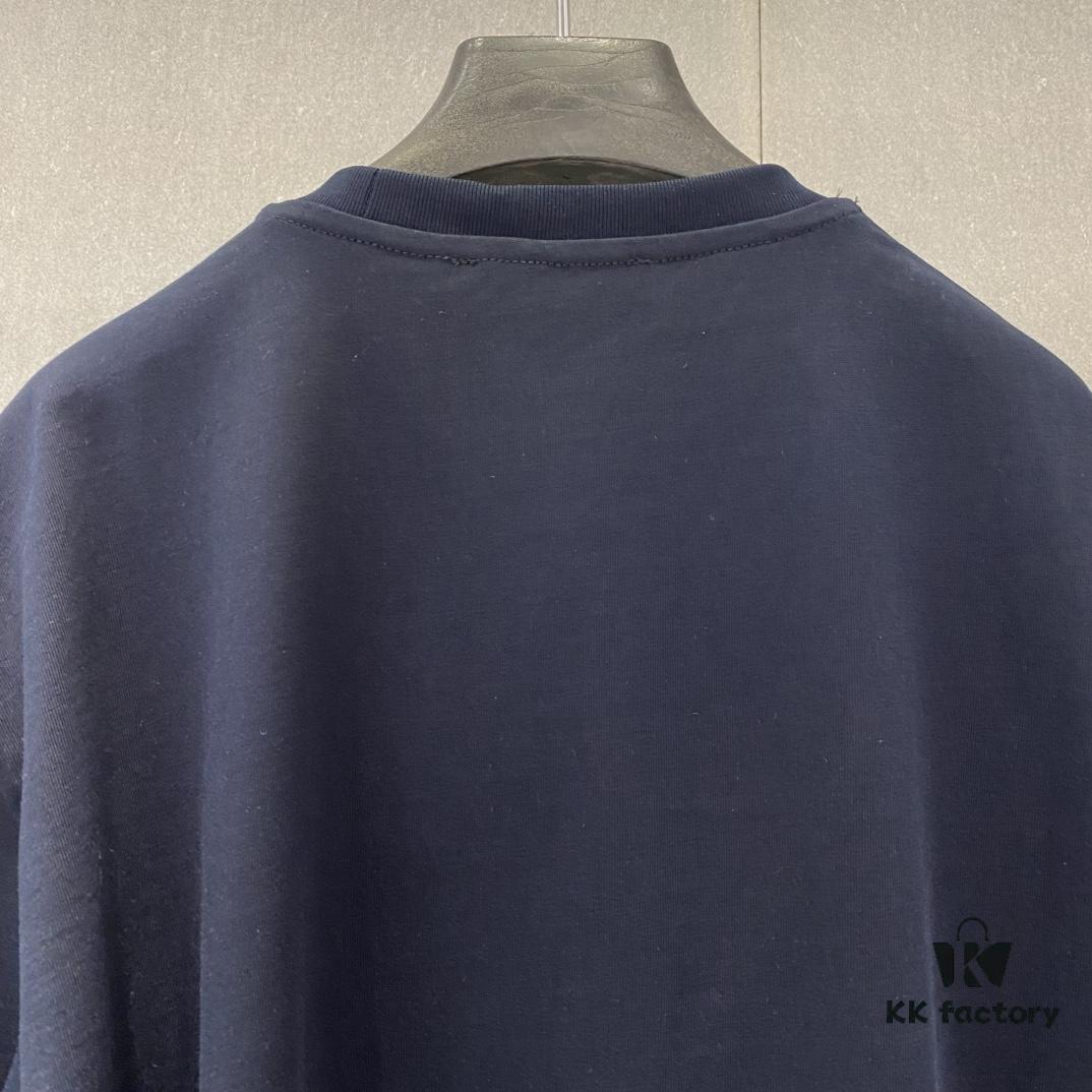 Gucc 225 Spring/Summer New Arrival Letter Print Short Sleeve T-Shirt with Dual Process of Printing and Embroidery