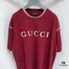 GUCCI 25SS Gucci Printed Cotton Knit T-Shirt Short Sleeve Classic Letter with Spray-Painted Detail on Collar and Sleeves