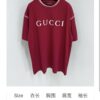 GUCCI 25SS Gucci Printed Cotton Knit T-Shirt Short Sleeve Classic Letter with Spray-Painted Detail on Collar and Sleeves