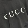 GUCCI 25SS Gucci Printed Cotton Knit T-Shirt Short Sleeve with Classic Letter Logo, Spray-Painted Detail on Collar and Sleeves