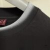 GUCCI 25SS Gucci Printed Cotton Knit T-Shirt Short Sleeve with Classic Letter Logo, Spray-Painted Detail on Collar and Sleeves