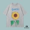GUCCI 2025 Fall Spring/Summer Collection Sunflower 🌻 Beverage 🍹 Short Sleeve T-Shirt Premium Quality Limited Edition