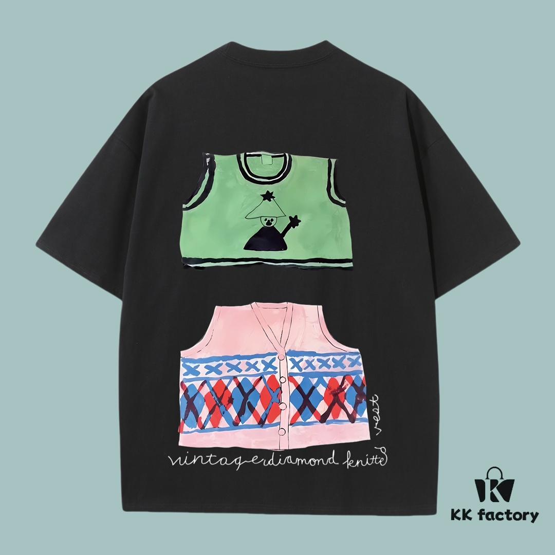 GUCCI 2025 Fall Spring/Summer Collection Kitten Graphic Short-Sleeve T-Shirt Premium Quality, Custom-Woven 270G 32-Count Double-Yarn Pure Cotton Fabric, Relaxed Fit Unisex Design