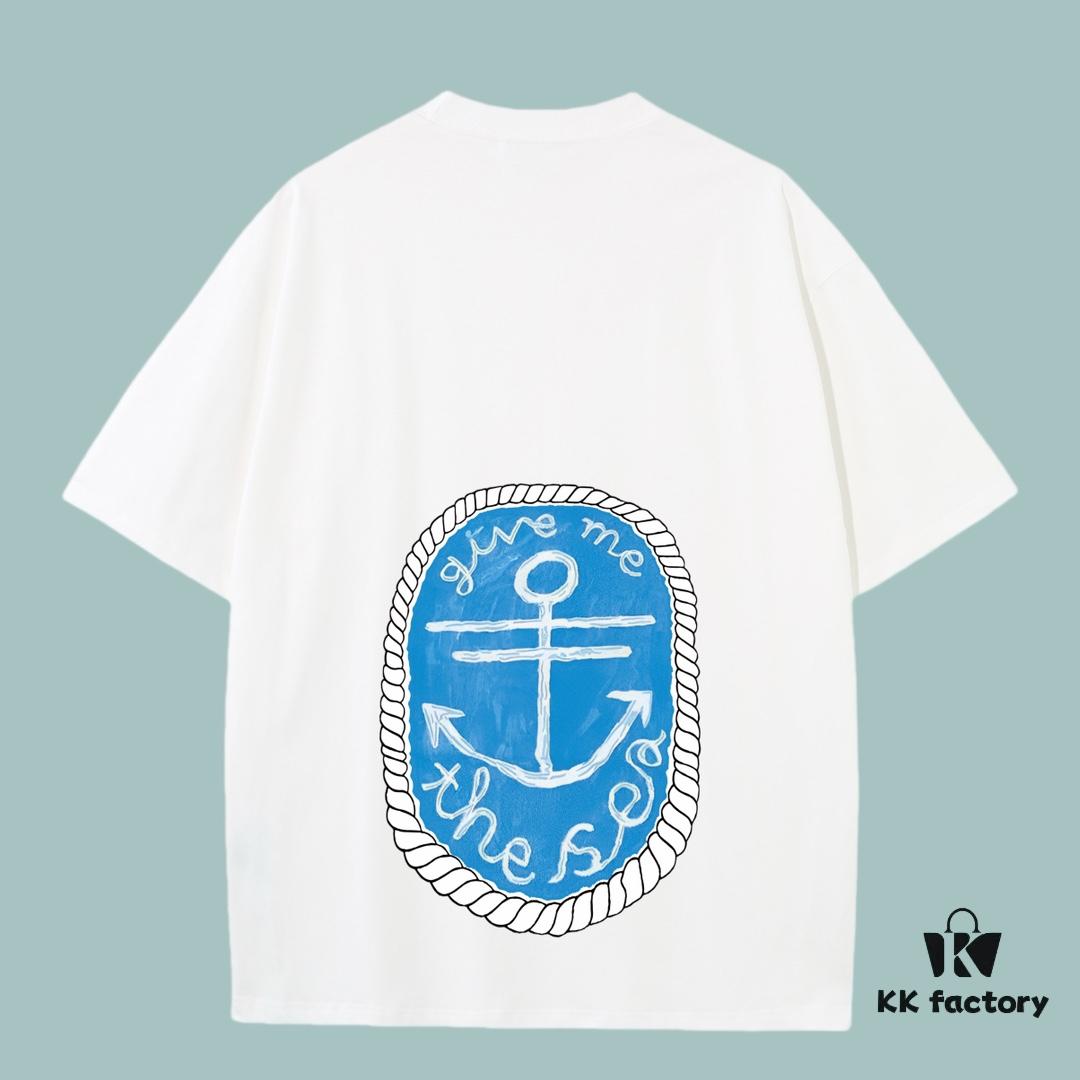 High-End Quality GUCCI 2025 Fall Spring/Summer Collection Puppy Short Sleeve T-Shirt, Premium 270G 32-Count Double-Yarn Pure Cotton Fabric, Distinct from Regular Prints, Loose Fit Unisex Design