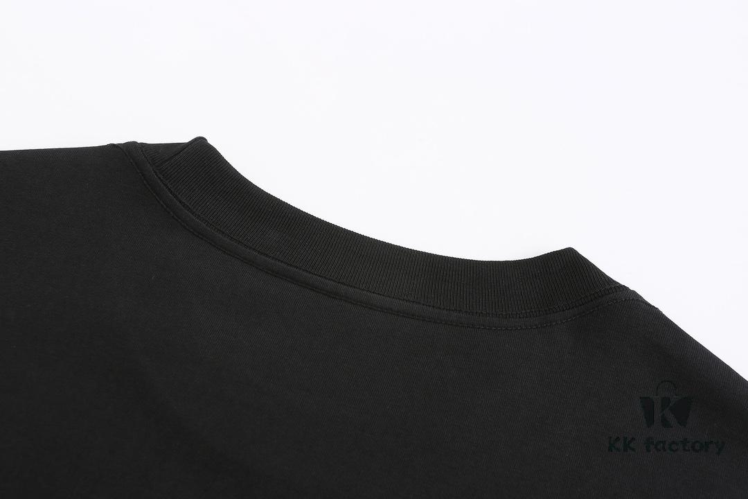 GUCCI 2025 Fall Spring-Summer Collection Clover Short Sleeve T-Shirt, Premium 270G 32-Count Double-Yarn Pure Cotton Fabric, Distinct from Regular Print, Relaxed Fit Unisex Design